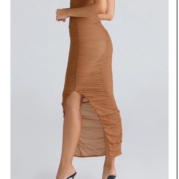 EUC House of CB Fornarina Strapless Tan Dress - Picture 4 of 10